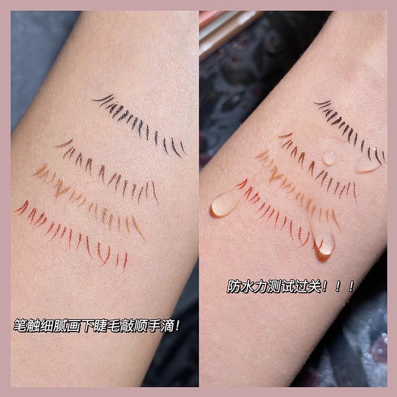 Bút vẽ mi dưới, bút kẻ mắt Mewlig đầu kẻ bằng dạ nâu/ đen nét tự nhiên mực mềm mại bền màu chống nước