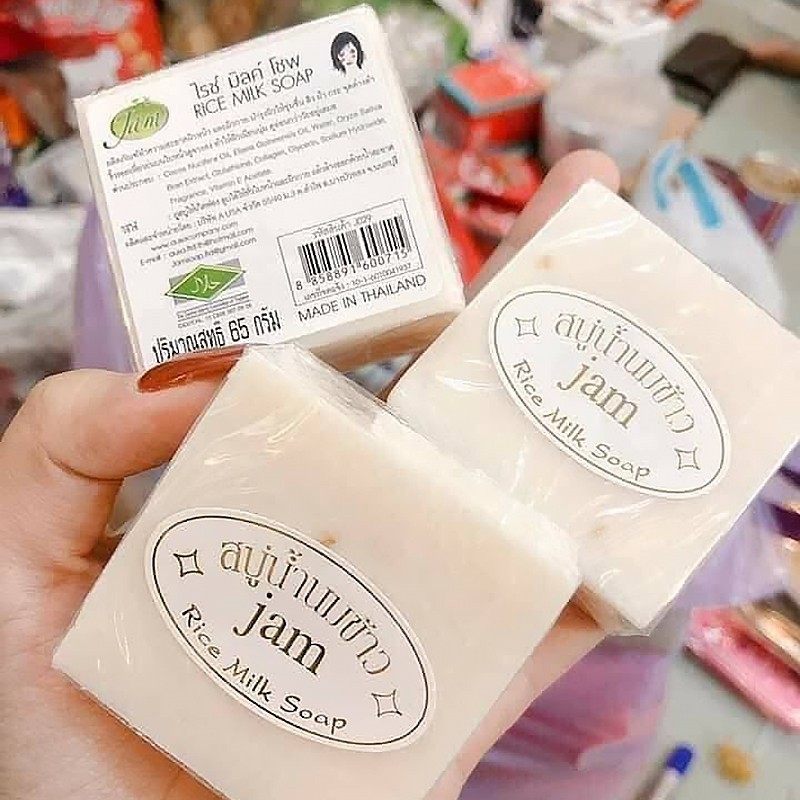 Xà Phòng Cám Gạo Jam Rice Milk Soap Trắng Da Thái Lan