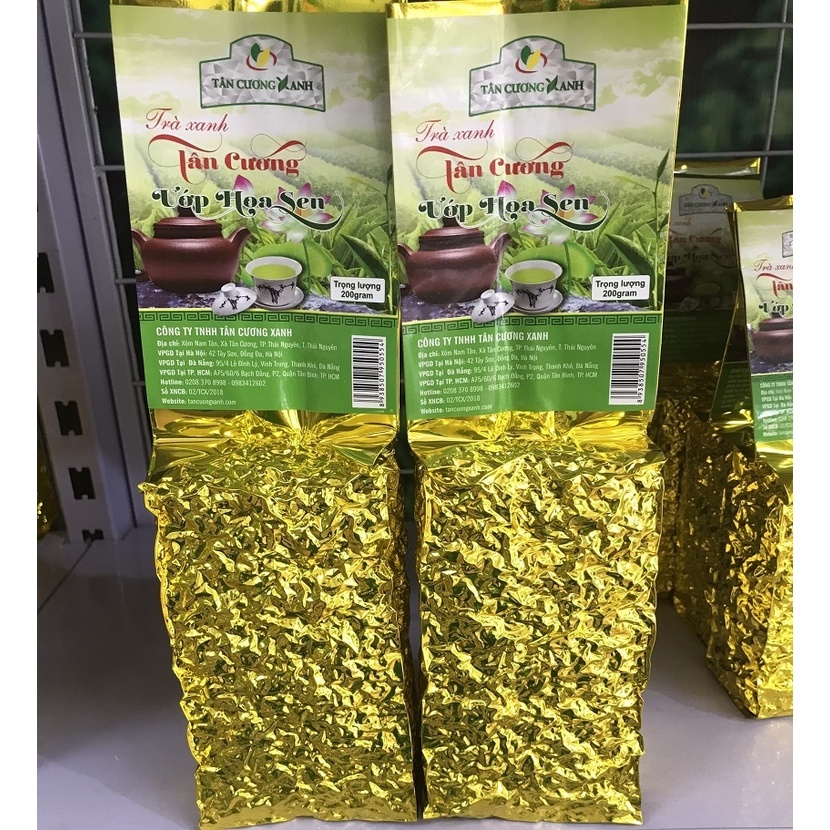 Trà Thái Nguyên Ướp Nhuỵ Sen Thương Hạng ❤️CÓ HOÁ ĐƠN GTGT❤️ Chè Thái Nguyên Ướp Sen Thượng Hạng Tân Cương Xanh