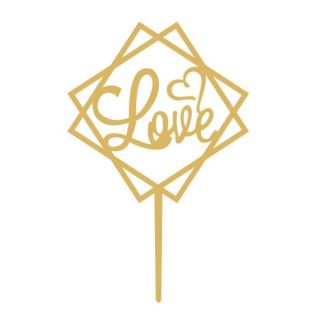 Tem cắm Topper chữ LOVE cắm bánh kem, hình cắm bánh kem chữ love , topper cake