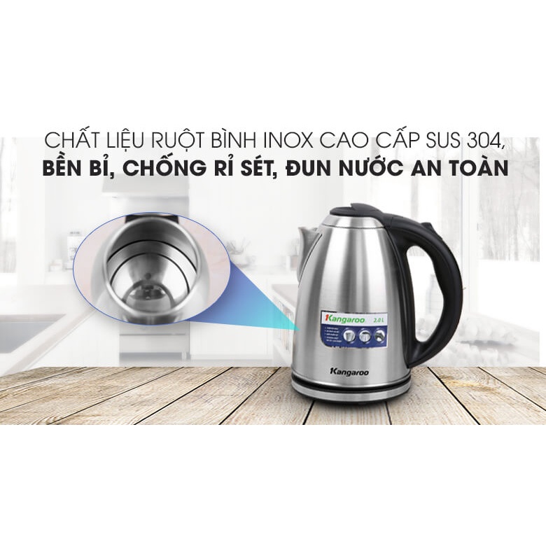 Bình Đun Siêu Tốc Kangaroo KG20SK3 (2.0 Lít)