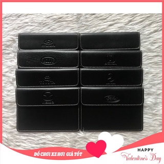 ( đủ hãng) Ví Da Đựng Giấy Tờ Xe Ô Tô, Xe Máy Màu Đen Có 3 Ngăn Tiện Lợi