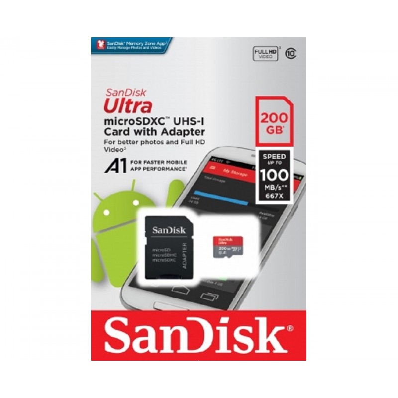 THẺ NHỚ MICRO SDXC ULTRA 200GB 100/15MB/S