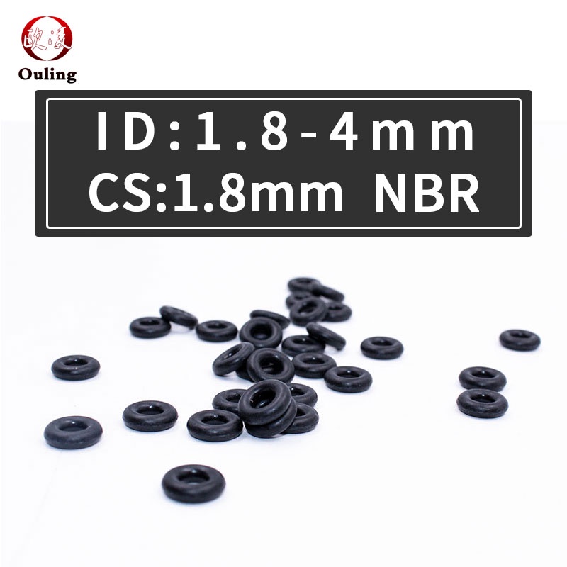 Set 50 Vòng Cao Su Nbring O-Ring Dày 1.8mm ID1.8 / 2 / 2.24 / 2.5 / 2.8 / 3.15 / 3.55 / 3.75 / 4 * 1.8mm