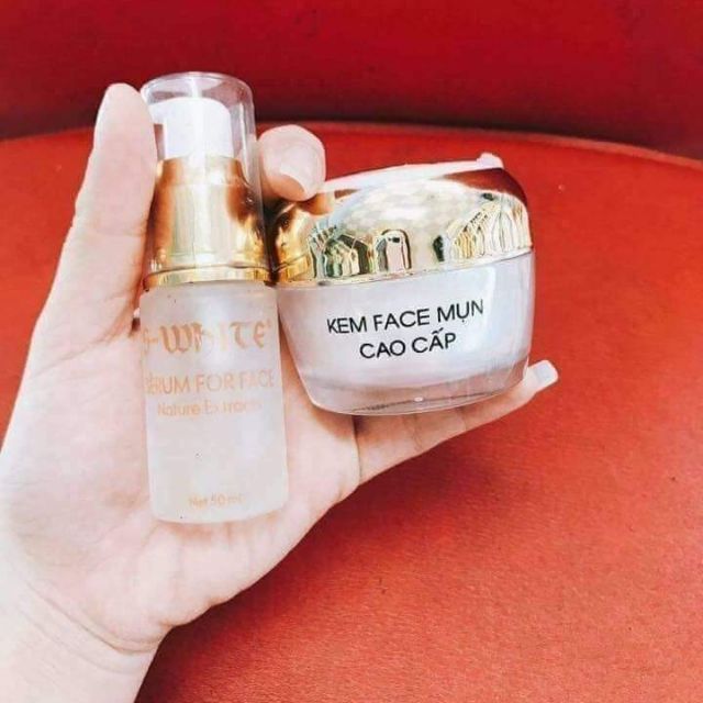 Combo serum face và kem face mụn