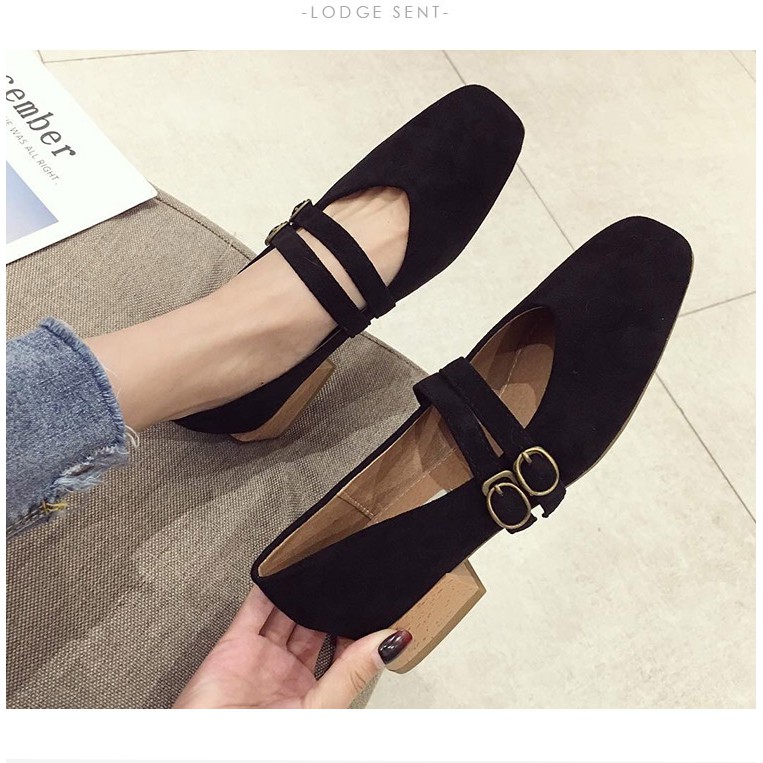 Giày búp bê cài quai 🔥 Hàng Cao Cấp 🔥 Cực đẹp. Gót 3cm | BigBuy360 - bigbuy360.vn