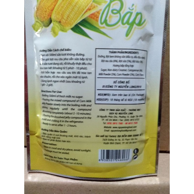 Bột rau câu sữa bắp dragon 🌽🌽