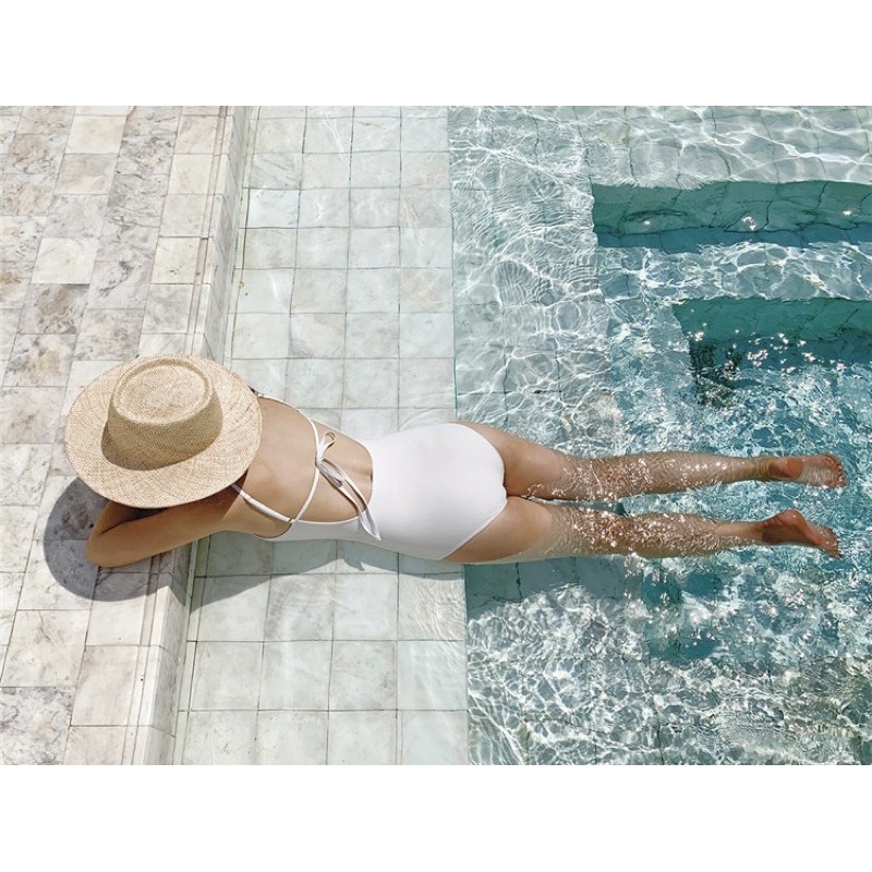 Bikini đồ bơi nữ 1 mảnh liền thân buộc dây lưng