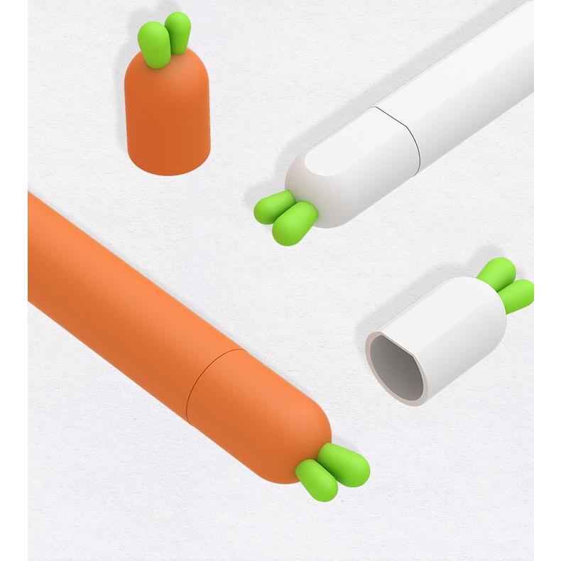 Bao Silicon TPU Hình Cà rốt bảo vệ cho bút Apple Pencil 2