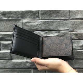 Combo 2 ví Coach Compact ID Wallet F74993