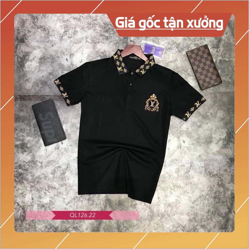 Áo Polo Nam Có Cổ Thêu Logo LV Cao Cấp BB8 ... | BigBuy360 - bigbuy360.vn
