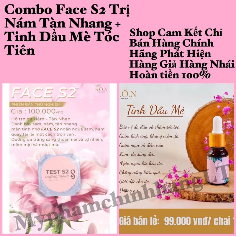 ⚡️GIÁ SỐC⚡️COMBO FACE S2 + TINH DẦU MÈ TÓC TIÊN 30ml