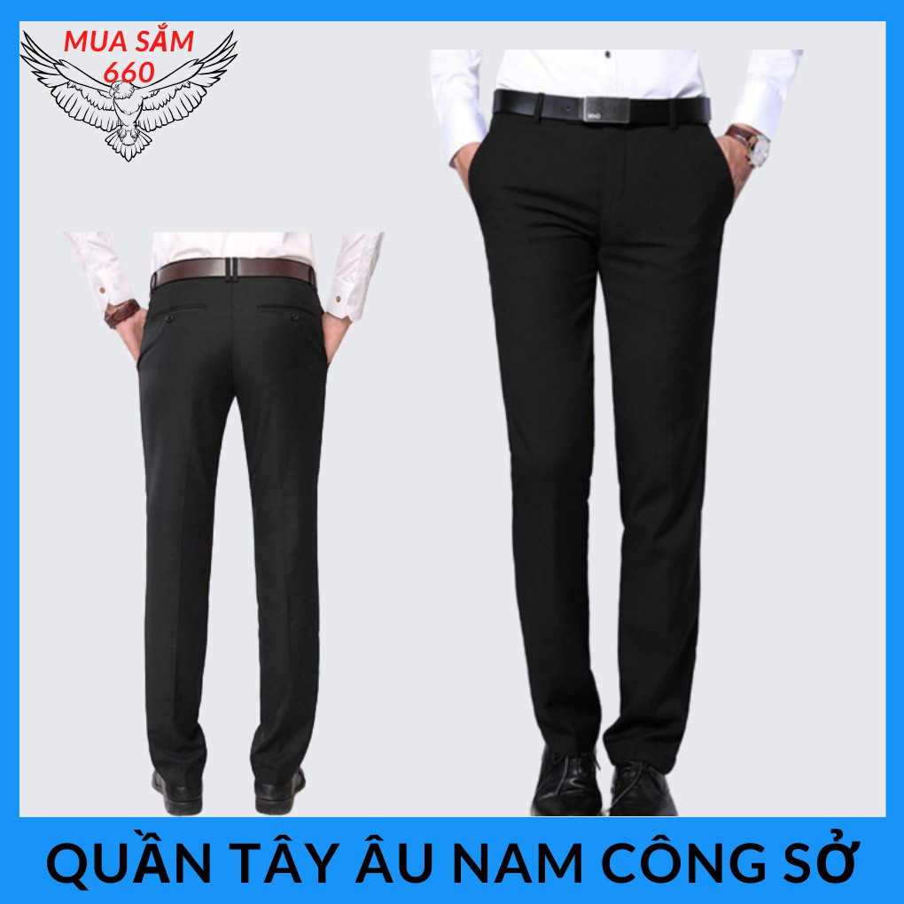 Quần tây nam công sở, quần âu cao cấp thiết kế ống suông trẻ trung sang trọng-MS040