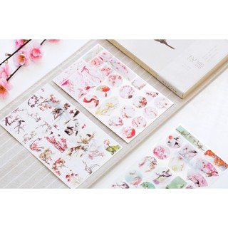Set hình dán Sticker Cổ Phong Thi Ý 6 tờ xinh xắn trang trí tranh vẽ, sổ tay, planner, bullet journal