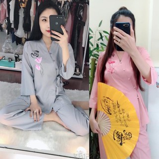 Đồ Lam Đi Chùa # Xéo Nơ Vẽ # Đồ Bộ Nữ # Quần Áo Nữ
