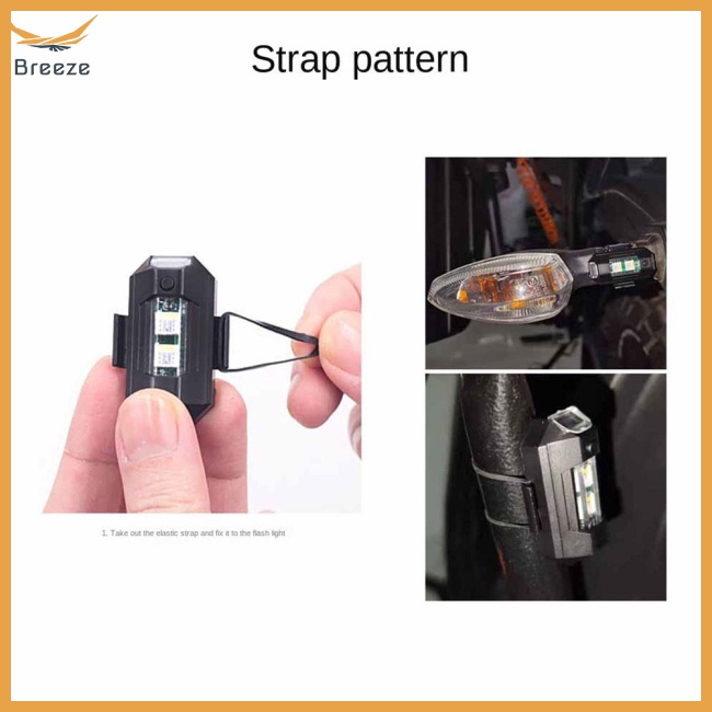 Đèn Led Cảnh Báo Gắn Đuôi Xe Máy Bay Điều Khiển Từ Xa Có Thể Sạc Lại