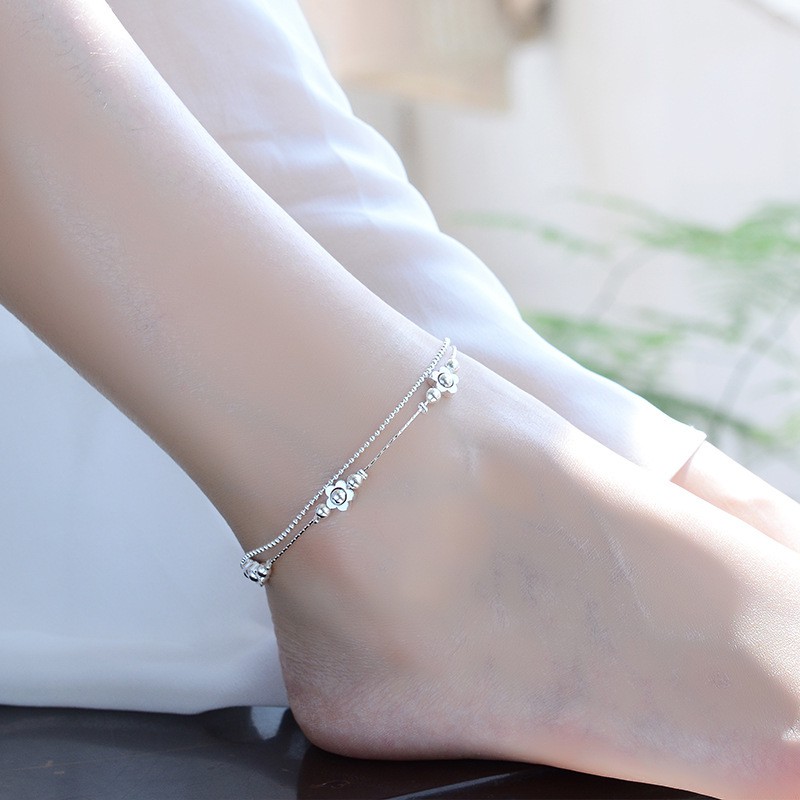 Bộ lắc chân lắc tay thời trang nữ, bạc S925 - LTC7