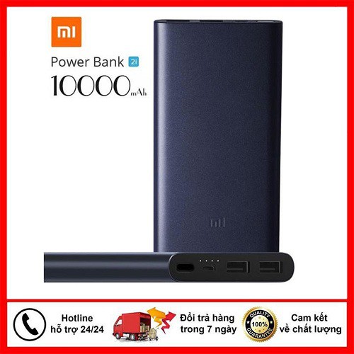 Sạc Dự Phòng - Sạc Dự Phòng Xiaomi Gen 2s 10000mAh Chuẩn Dung Lượng - Bảo hành 6 tháng