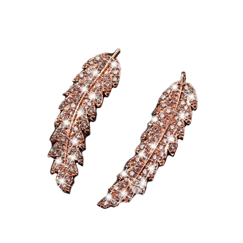 Bông tai thời trang hình lông vũ sang trọng bắt mắt