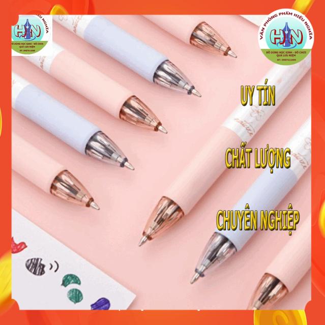 BÚT BI NHIỀU MÀU DELI - 0.7MM - 4 MÀU MỰC - VỎ HOA