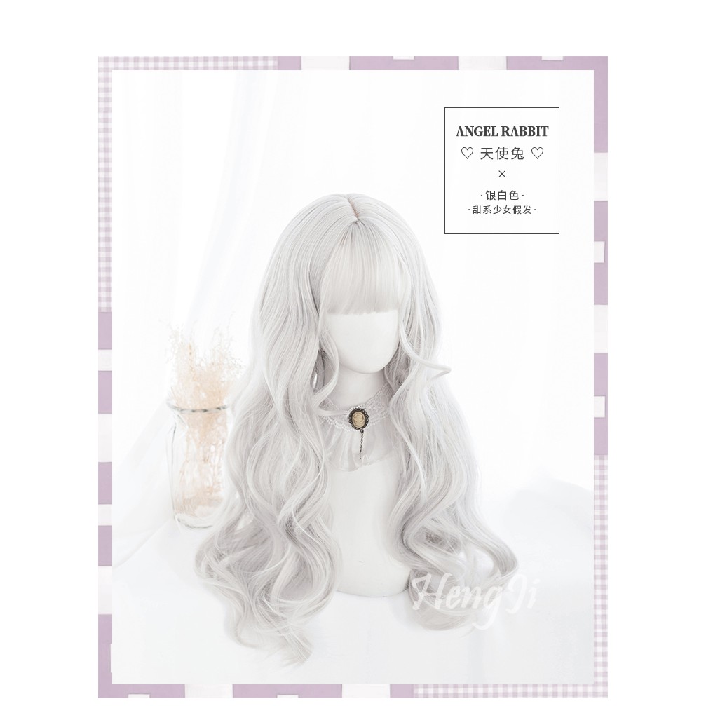 Tóc giả/ Wig teen trắng bạc Angel Bunny Hengji