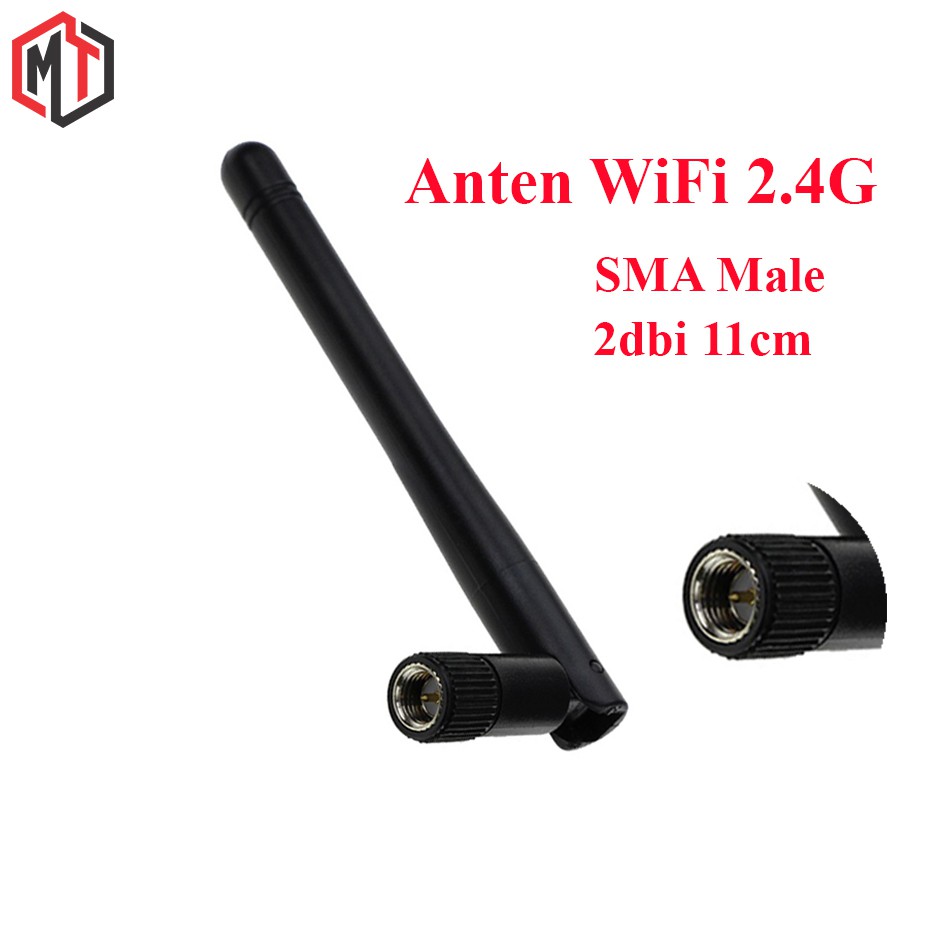 Anten 2.4 GHz 2dBi RP-SMA Male - chân SMA Đực / Cái