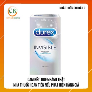 Bao cao su Durex Invisible Extra Thin Extra Sensitive(10 bao)