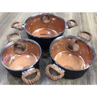 BỘ NỒI CERAMIC ĐÁY TỪ SUNHOUSE SHG2003MCA