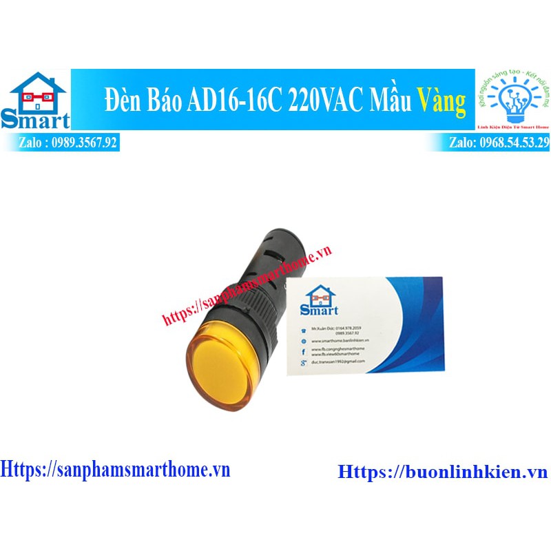 Đèn Báo Nguồn 220v Phi 22  các màu