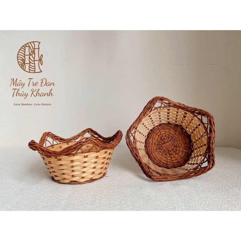 Bát tre miệng hoa, bát cắm hoa, đựng hoa quả bánh kẹo Mây Tre Đan Thuỷ ...
