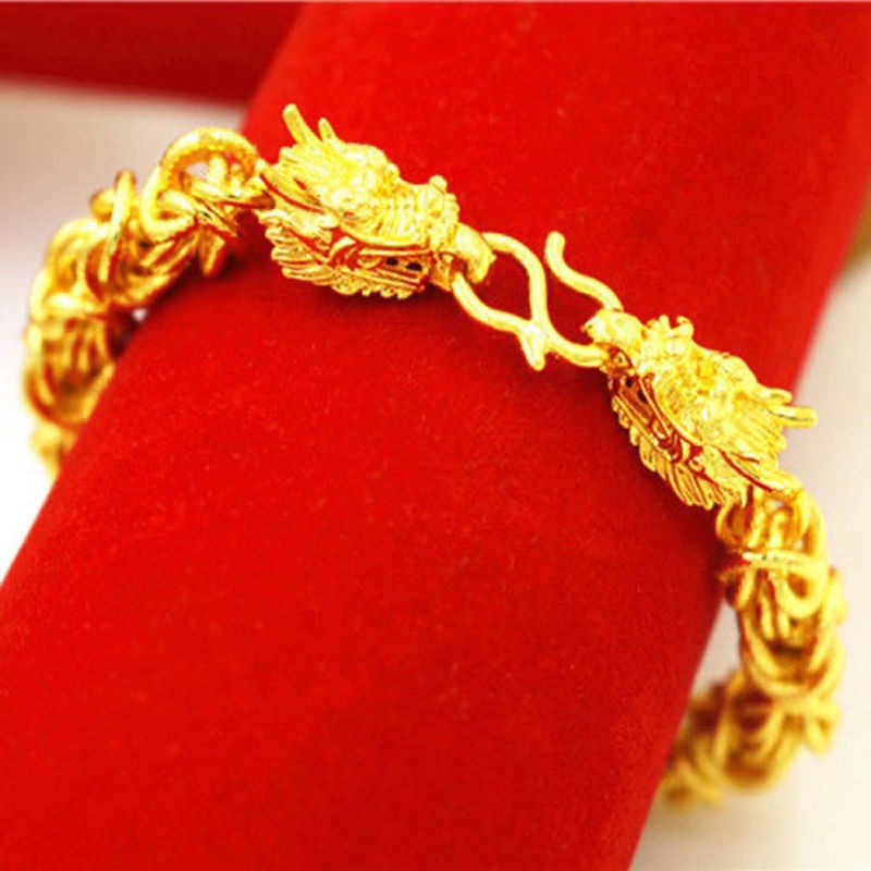 Việt Nam cát vàng vải xoắn rồng vòng tay mô phỏng trơn trang sức nút thắt màu bền lâu
