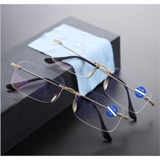 Kính lão thị viễn thị HAI TRÒNG NHÌN XA VÀ GẦN loại tốt cao cấp gọng màu gold KT92UNIQUI  cao cấp chống UV