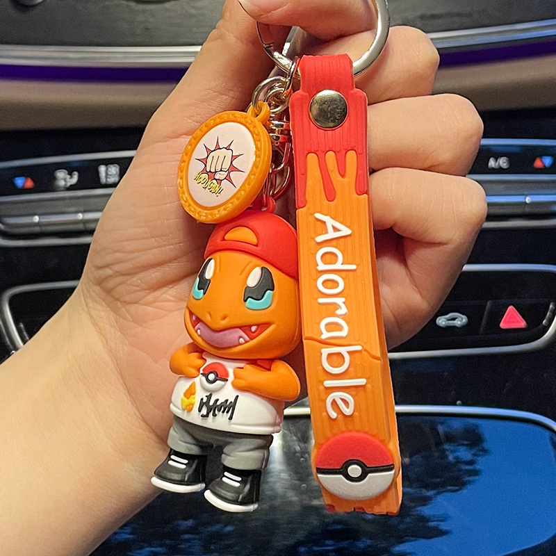 Móc khóa trang trí gắn búp bê Pikachu 3D mới