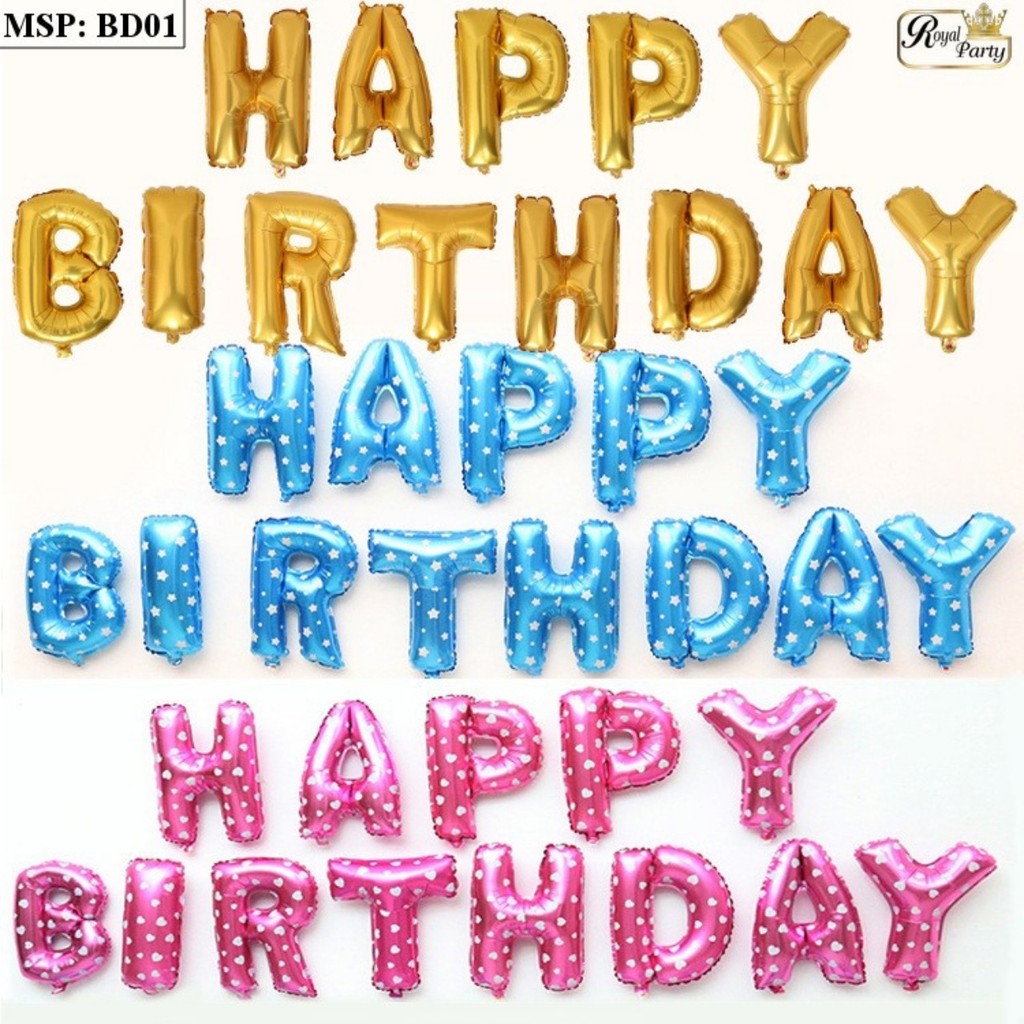 bóng chữ happy birthday