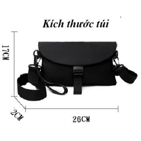 Túi đeo chéo nam nữ vải Canvas phong cách Hàn Quốc, túi chéo unisex thiết kế nhỏ gọn TC100-D | BigBuy360 - bigbuy360.vn