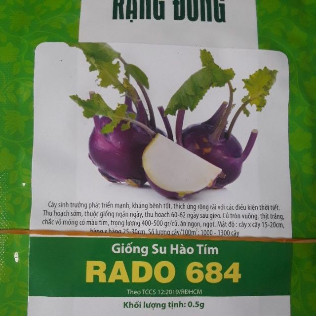 Hạt Giống Su Hào Tím Rạng Đông 0.5 Gram