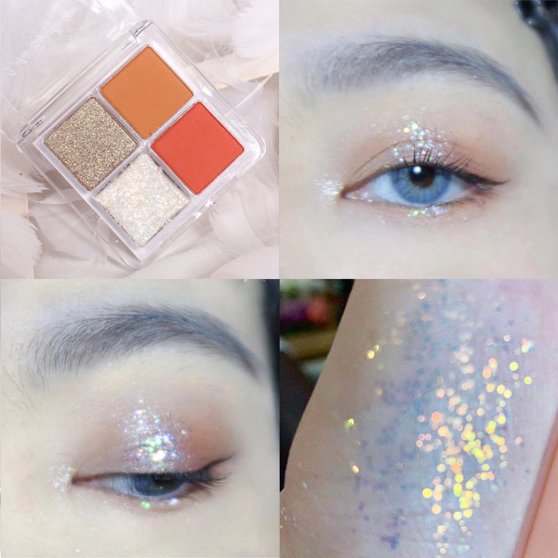 Bảng phấn mắt 4 màu lấp lánh nổi bật độc đáo