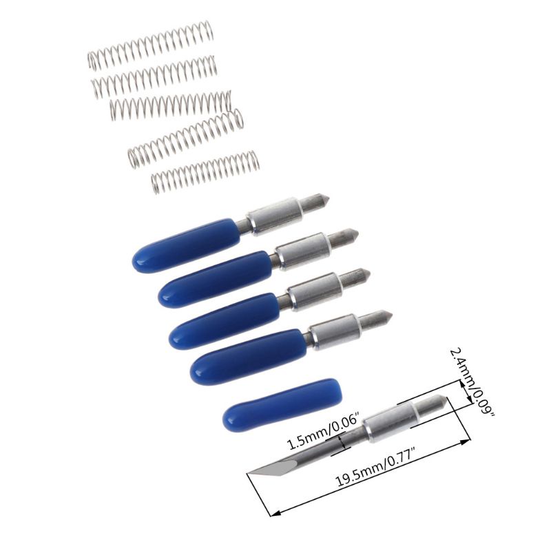 Bộ 5 / 300 / 30 Miếng Dán Trang Trí Hình zong° 45° 60° Lưỡi Cắt Vinyl Cho Máy Cắt Graphtec CB15U