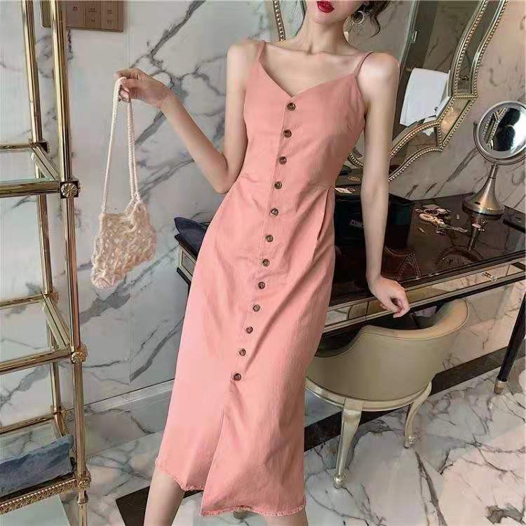 Váy nữ, đầm nữ hai dây, phong cách Hàn Quốc, trẻ trung năng động cá tinh Ngão Clothing, chất liệu mát mẻ, thoải mái | BigBuy360 - bigbuy360.vn