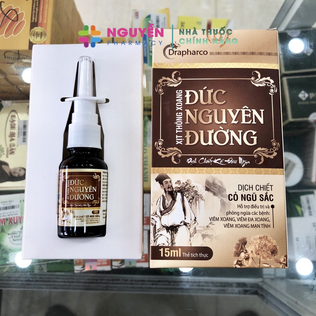 [CHÍNH HÃNG] Xịt Thông Xoang Đức Nguyễn Đường 15ml - Dịch Chiết Cỏ Ngũ Sắc An Toàn, Hiệu Quả