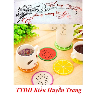 Đế Lót Ly Dày Hình Trái Cây Đáng Yêu Bền