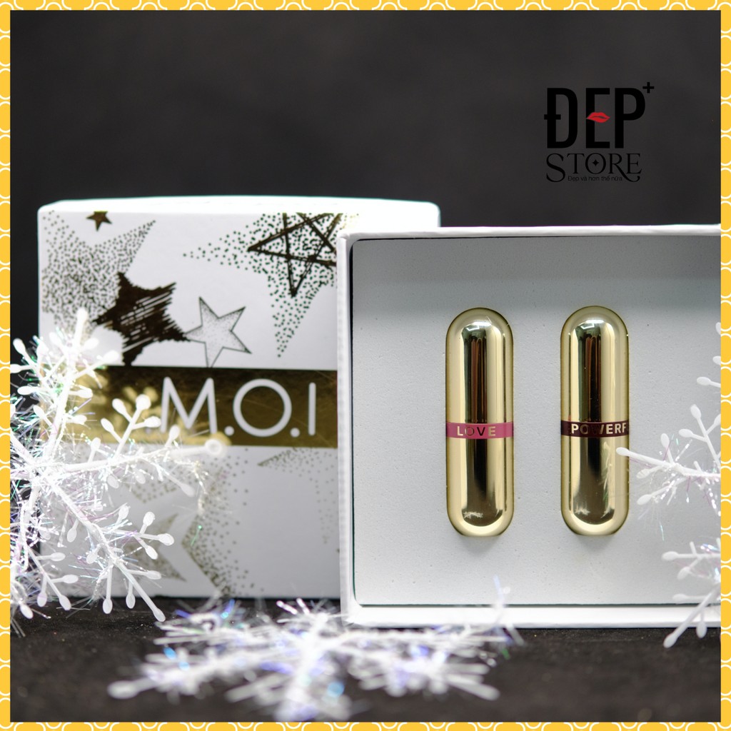 Son Môi Mini - Set 2 Thỏi - MOI Cosmetics Hồ Ngọc Hà - Golden Gift | BigBuy360 - bigbuy360.vn