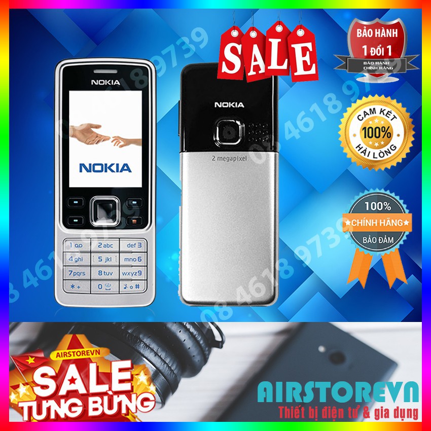 ĐIỆN THOẠI NOKIA 6300 MÀU BẠC ZIN TỒN KHO- BẢO HÀNH 1 ĐỔI 1