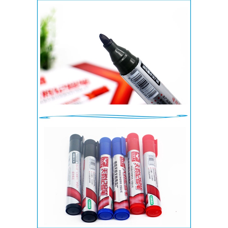 Bút lông dầu không xóa được - dạ dầu 8838 cao cấp 3 màu đỏ/xanh/đen - dùng cho nhà xưởng, văn phòng - HOKAMI STORE
