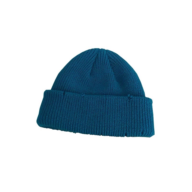 Mũ beanie len rách nhiều màu sắc