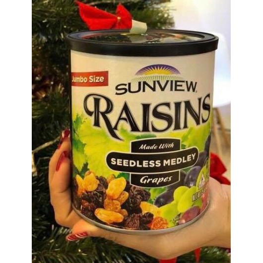 ( ảnh gốc + video  ) Nho Khô Mỹ SUNVIEW RAISINS loại hỗn hợp_tinhhoatrathaomoc