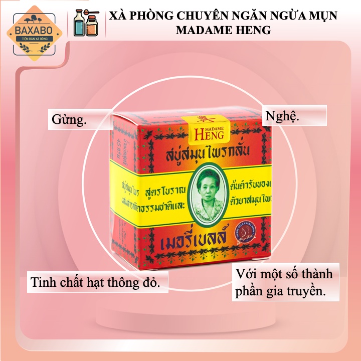 XÀ PHÒNG CHUYÊN NGĂN MỤN LƯNG MADAME HENG - XÀ PHÒNG CỔ TRUYỀN THÁI LAN - HIỆU QUẢ NGAY CỤC ĐẦU TIÊN 160G