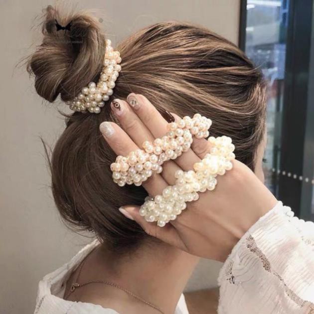Dây cột tóc hạt nhựa quảng châu Cao Cấp Giá Sỉ NGU000023