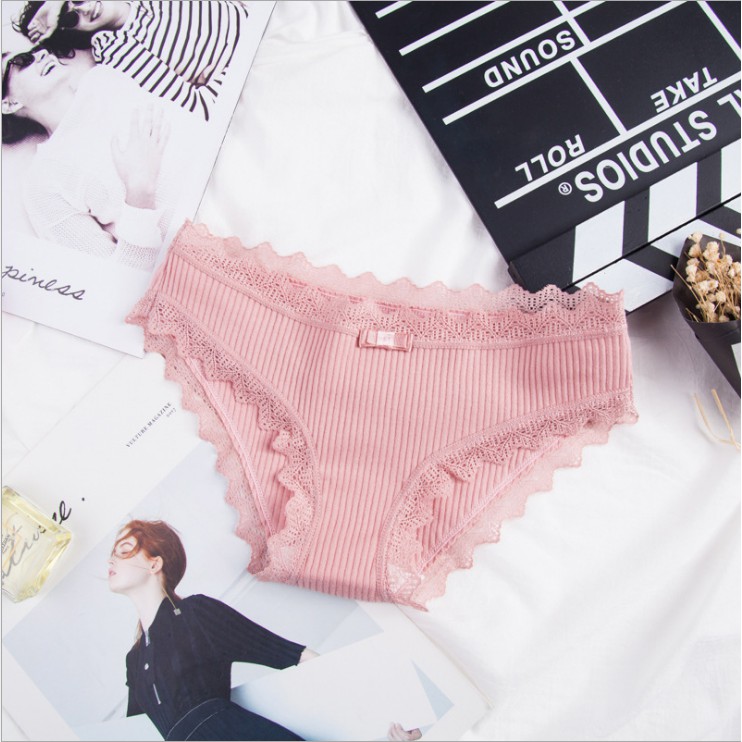 Quần Lót Nữ Cotton - Quần Chip Nữ Viền Ren Dễ Thương QL05 | BigBuy360 - bigbuy360.vn