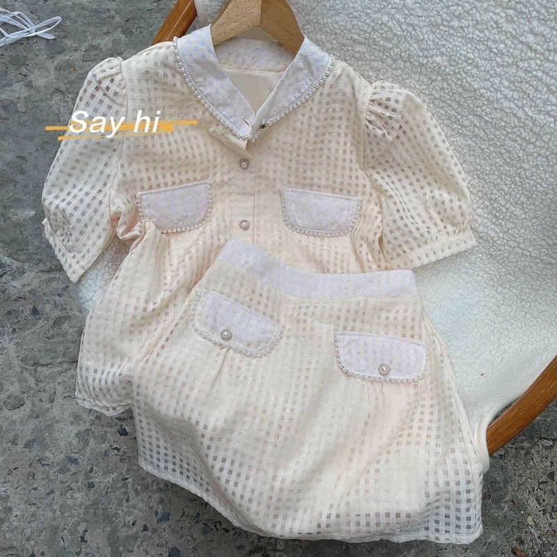 SET VÁY ÁO VIỀN ĐÍNH NGỌC TIỂU THƯ